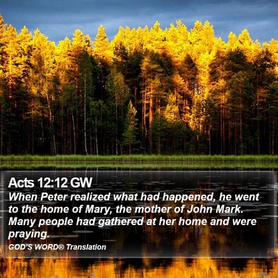 Acts 12:12 GW Bible Verse Image