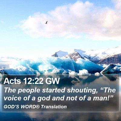 Acts 12:22 GW Bible Verse Image