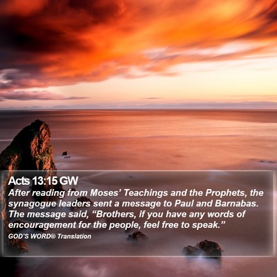 Acts 13:15 GW Bible Verse Image