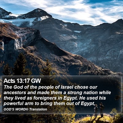 Acts 13:17 GW Bible Verse Image
