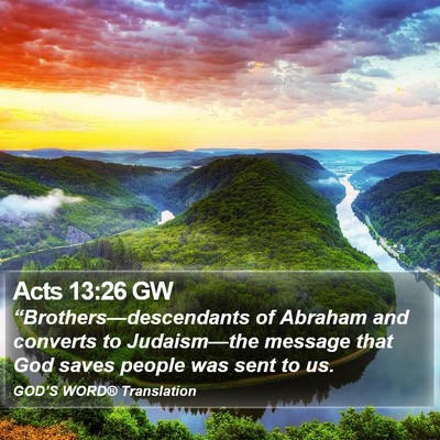 Acts 13:26 GW Bible Verse Image