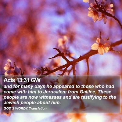 Acts 13:31 GW Bible Verse Image