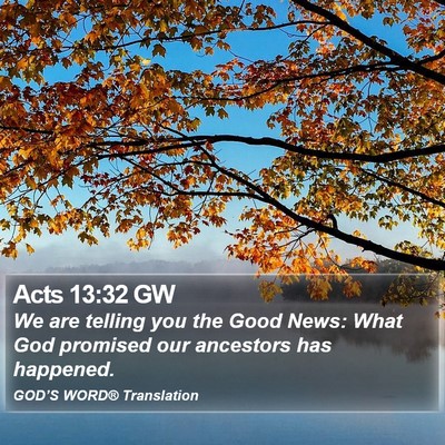 Acts 13:32 GW Bible Verse Image