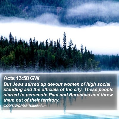 Acts 13:50 GW Bible Verse Image
