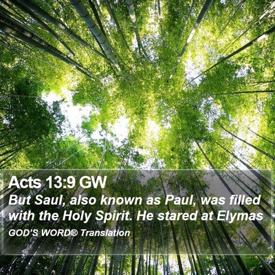 Acts 13:9 GW Bible Verse Image