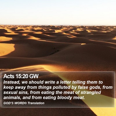Acts 15:20 GW Bible Verse Image