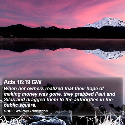 Acts 16:19 GW Bible Verse Image