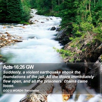 Acts 16:26 GW Bible Verse Image