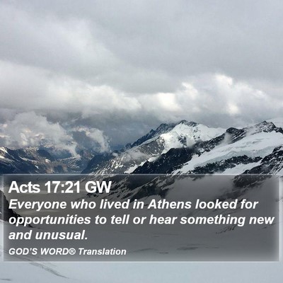 Acts 17:21 GW Bible Verse Image