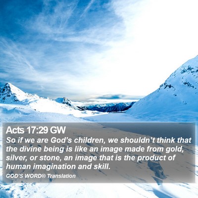Acts 17:29 GW Bible Verse Image