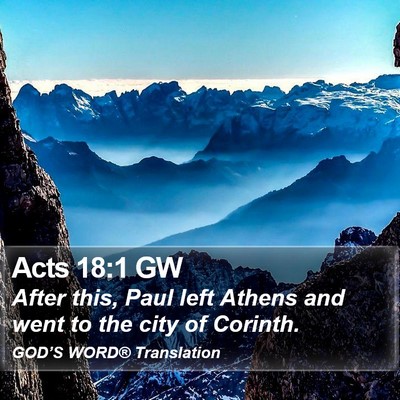 Acts 18:1 GW Bible Verse Image