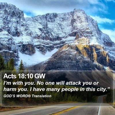 Acts 18:10 GW Bible Verse Image