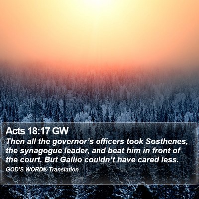 Acts 18:17 GW Bible Verse Image