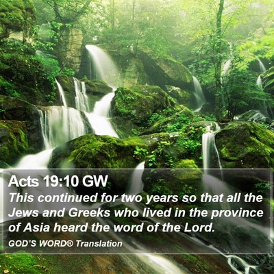 Acts 19:10 GW Bible Verse Image