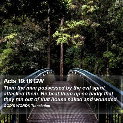Acts 19:16 GW Bible Verse Image