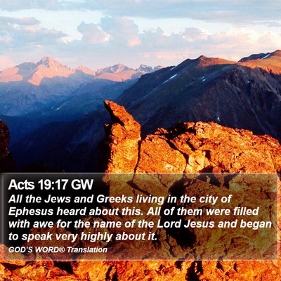 Acts 19:17 GW Bible Verse Image