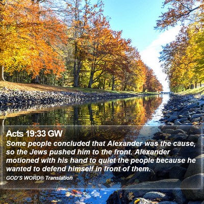Acts 19:33 GW Bible Verse Image