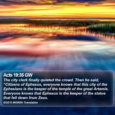 Acts 19:35 GW Bible Verse Image
