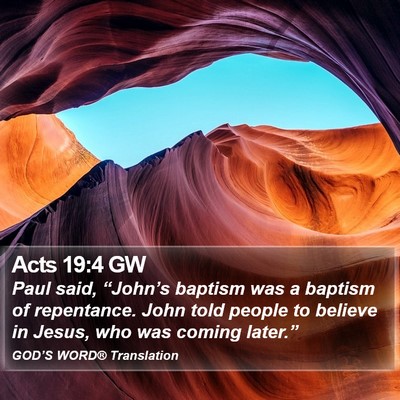Acts 19:4 GW Bible Verse Image