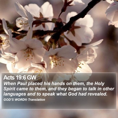 Acts 19:6 GW Bible Verse Image