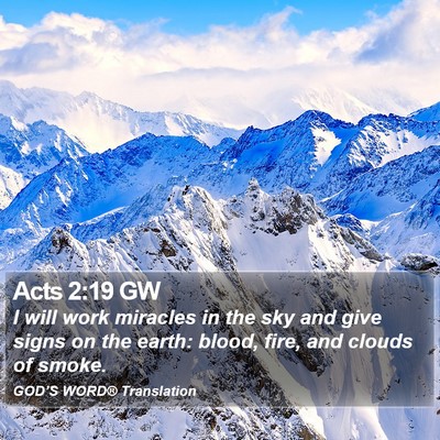 Acts 2:19 GW Bible Verse Image
