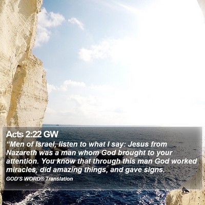 Acts 2:22 GW Bible Verse Image
