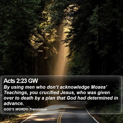 Acts 2:23 GW Bible Verse Image