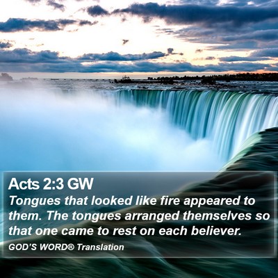 Acts 2:3 GW Bible Verse Image
