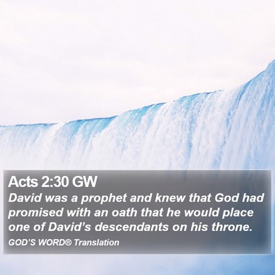 Acts 2:30 GW Bible Verse Image