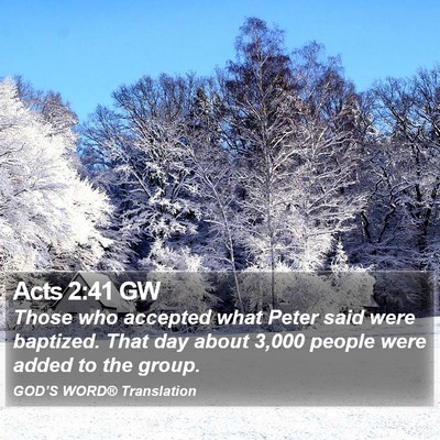 Acts 2:41 GW Bible Verse Image