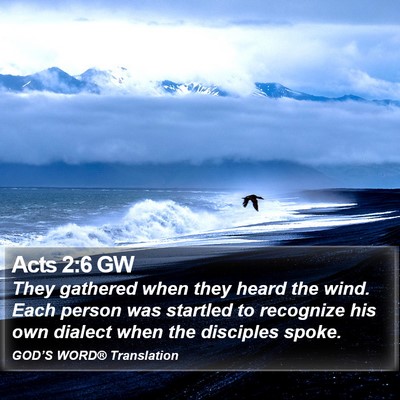 Acts 2:6 GW Bible Verse Image