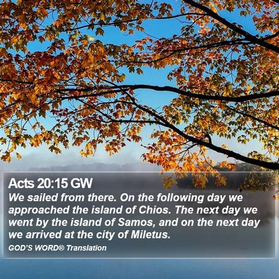 Acts 20:15 GW Bible Verse Image