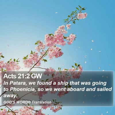 Acts 21:2 GW Bible Verse Image