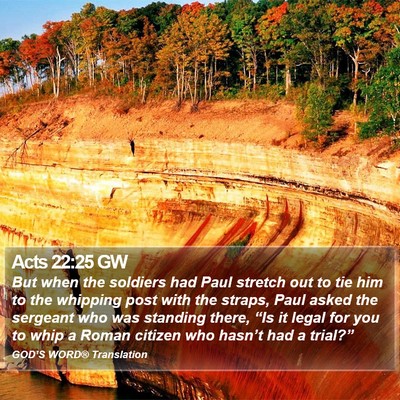 Acts 22:25 GW Bible Verse Image