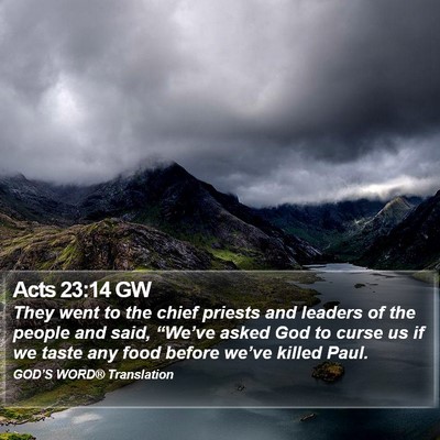 Acts 23:14 GW Bible Verse Image