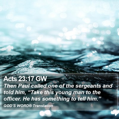 Acts 23:17 GW Bible Verse Image