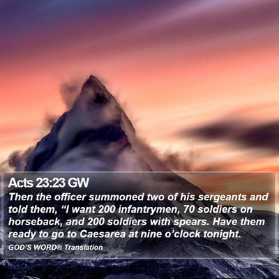 Acts 23:23 GW Bible Verse Image