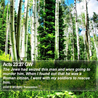 Acts 23:27 GW Bible Verse Image