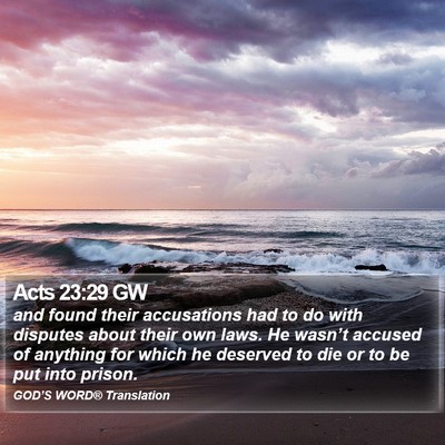 Acts 23:29 GW Bible Verse Image
