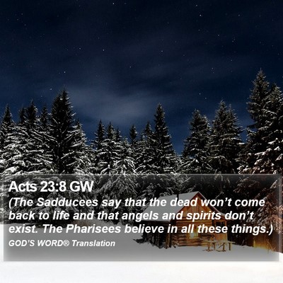 Acts 23:8 GW Bible Verse Image