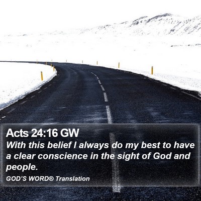 Acts 24:16 GW Bible Verse Image