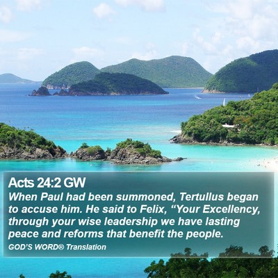 Acts 24:2 GW Bible Verse Image