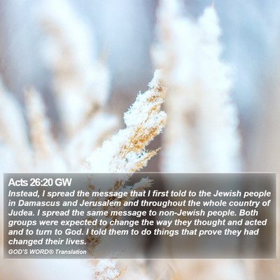 Acts 26:20 GW Bible Verse Image