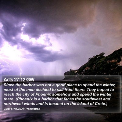 Acts 27:12 GW Bible Verse Image