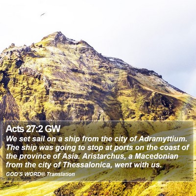 Acts 27:2 GW Bible Verse Image
