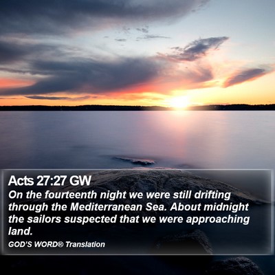 Acts 27:27 GW Bible Verse Image