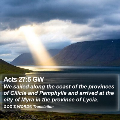 Acts 27:5 GW Bible Verse Image