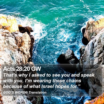 Acts 28:20 GW Bible Verse Image