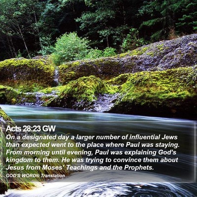 Acts 28:23 GW Bible Verse Image