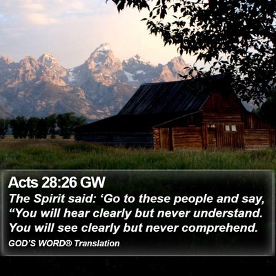 Acts 28:26 GW Bible Verse Image